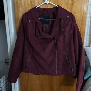 Suede maroon jacket